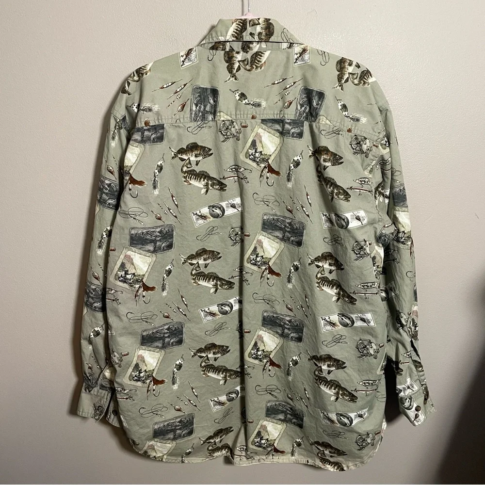 Cobra Creek Men’s button down fish lure fisherman’s shirt